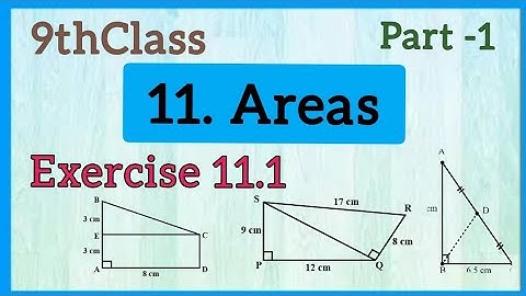 9thClass, Areas, Exercise 11.1, @mathsworldmakessmartintelugu