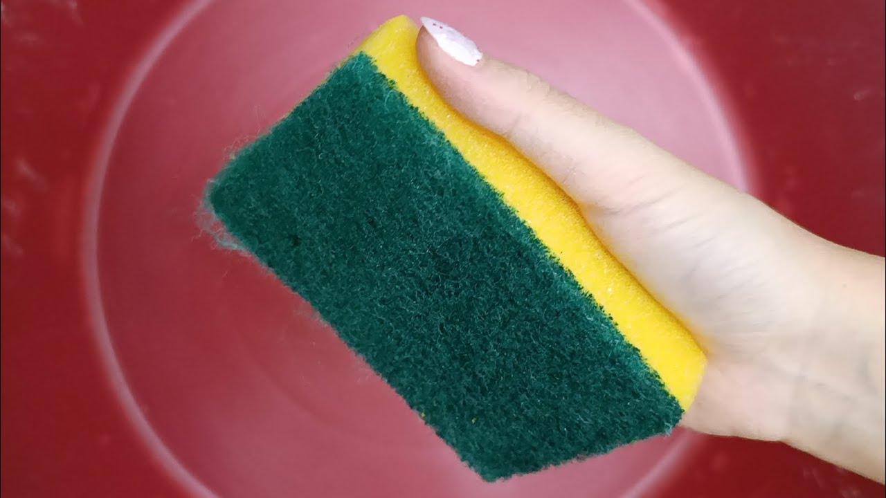 Classic Kitchen Sponge Dry Ripping | Sponge ASMR - YouTube