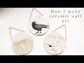 How i make ceramic wall art  the entire pottery process  handcarved pottery
