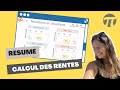 Calcul des rentes