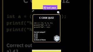 c programing language IQ test #cprograming #coding_is_thinking #programing pol in programing