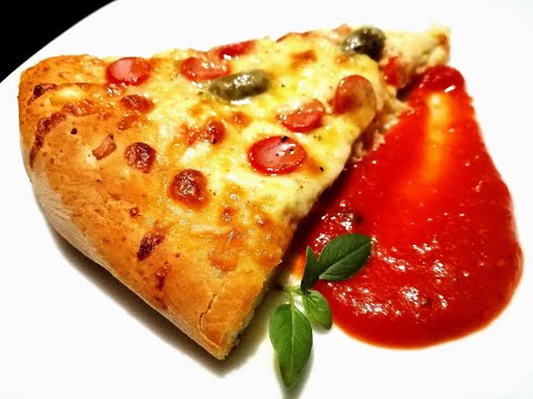 Video: Pizza Sobre Masa De Kéfir Con Salchicha Y Tomates