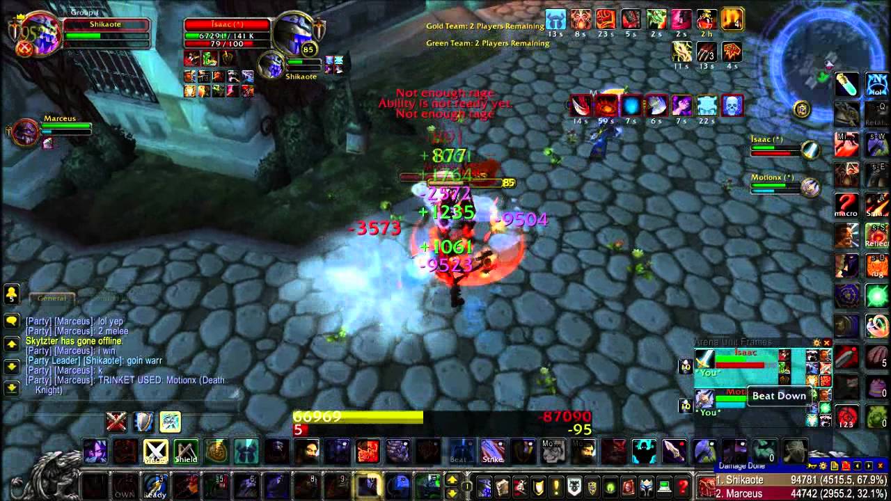 ✔ Shikaote - "New Graphics Fury Warrior Power Arena" PVP WoW 85 Cata 4.3