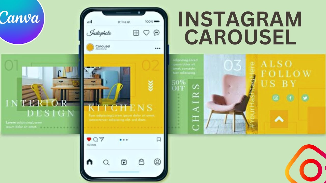 Seamless Instagram Carousel Tutorial in Canva - YouTube