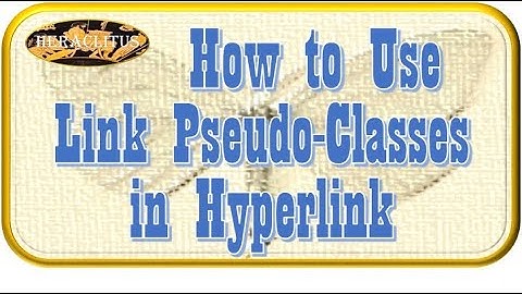 MS Expression Web4 Learning from beginning Lesson 11 - How to Use Link Pseudo-Classes in Hyperlink