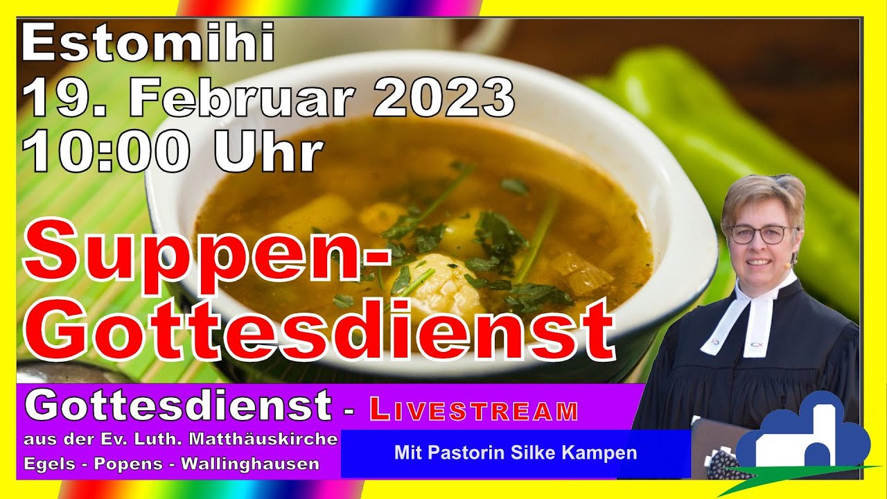 Gottesdienst am Sonntag Estomihi -19. Februar 2023 um 10 Uhr - YouTube