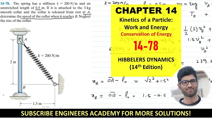 14-78 Kinetics of Particle: Conservation of Energy Chapter 14: Hibbeler Dynamics | Engineers Academy - DayDayNews