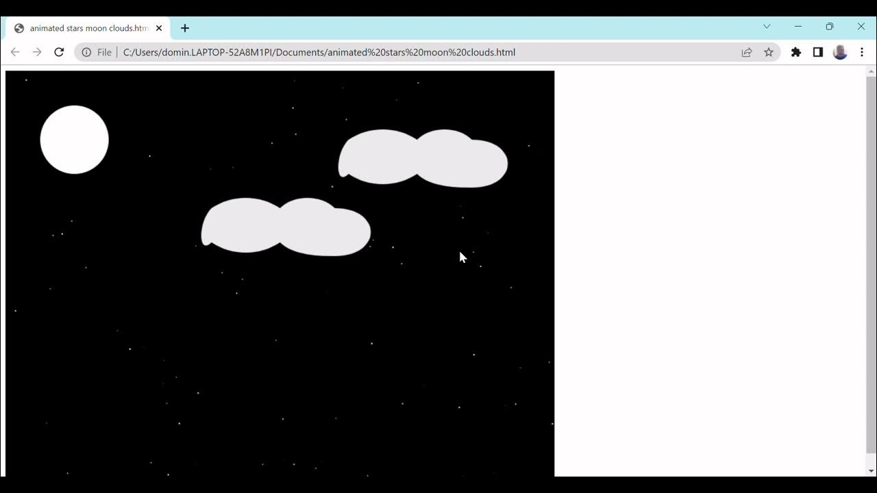 animated night scene with javascript canvas api - YouTube