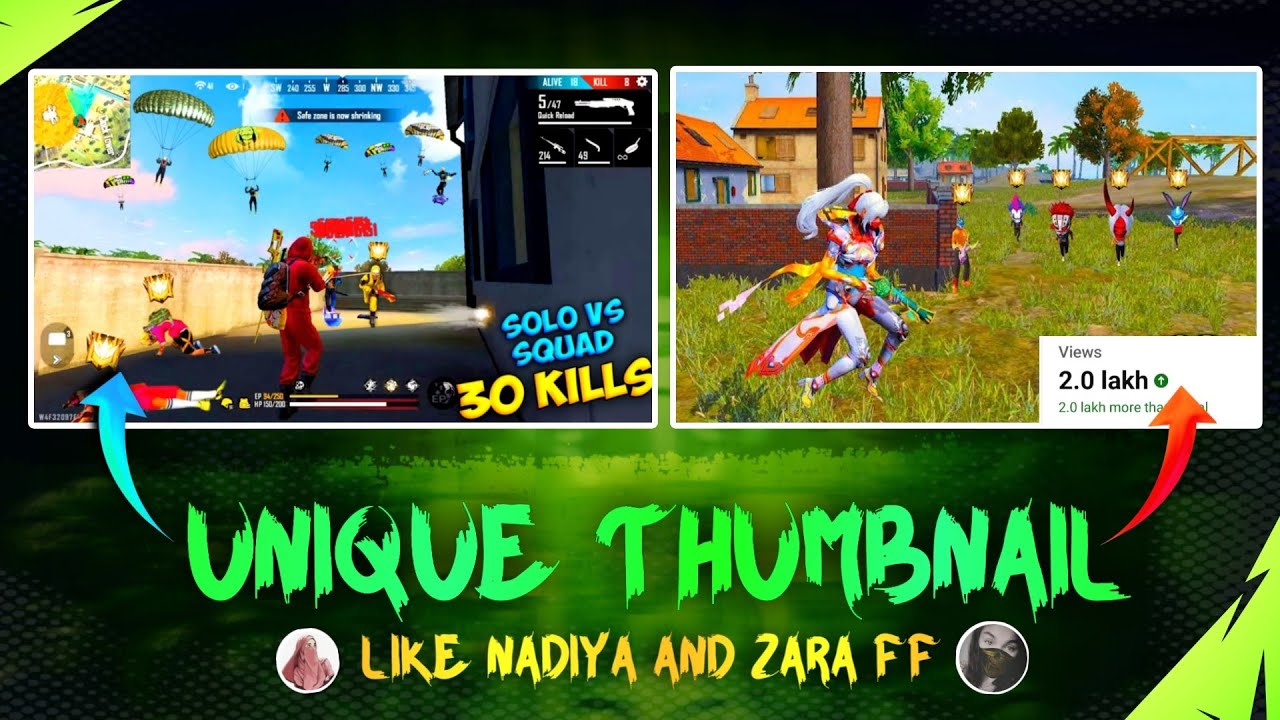 How To Edit Thumbnail Like @NADIYAFF And @zaraff4486 // How To Edit Thumbnail Like @ZeroxFF 🤩🔥