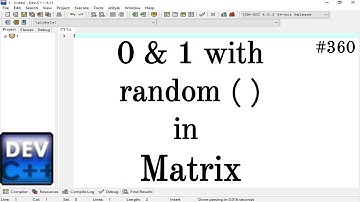 0 and 1 with random function in matrix in C Language|| Simple Method Apply