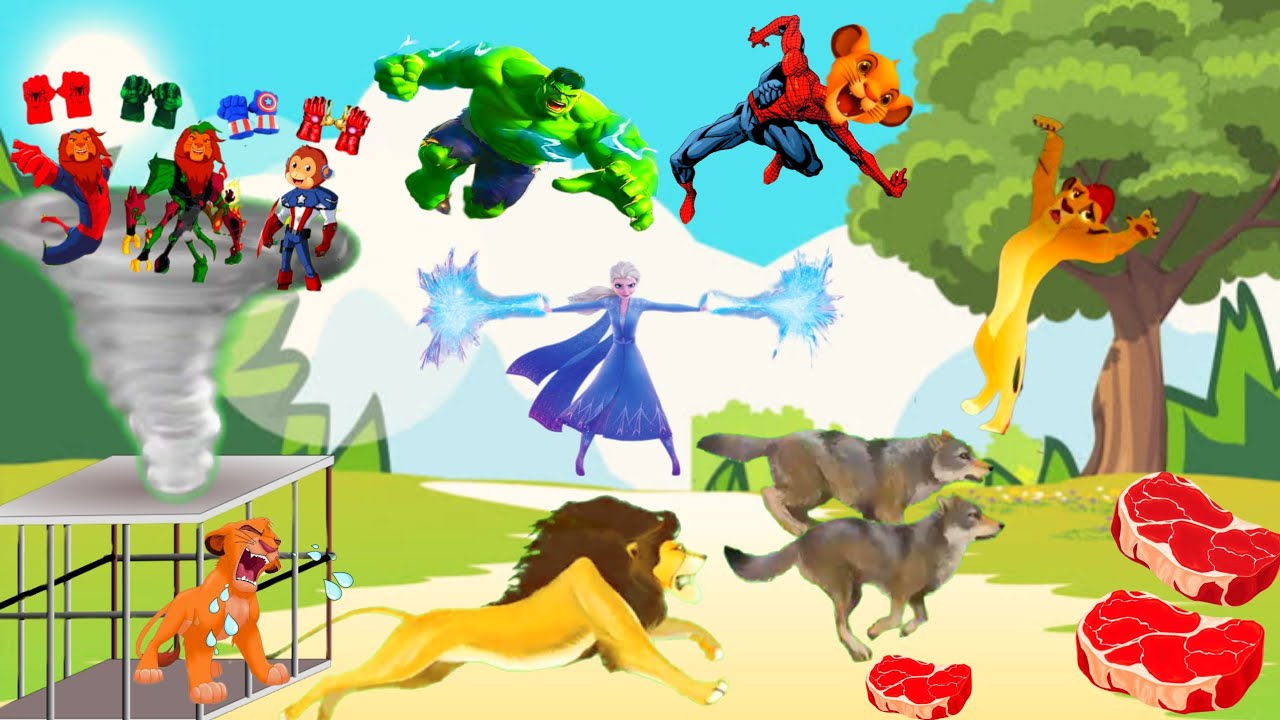 حيوانات الغابه /حواديت ماما سمسم