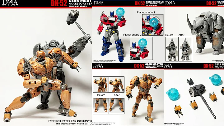 DNA Design DK-52 Upgrade Kit For Studio Series SS-98 Cheetor & SS-103 Rhinox
