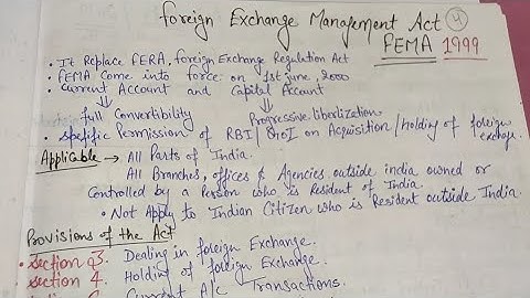Foreign Exchange Management Act,1999 | Section 3 to Section 9 | FERA vs FEMA | Applicability of FEMA
