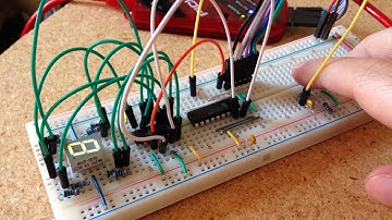 Interrupt example on a PIC16F88 microcontroller