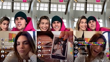 Kendall Jenner on Instagram Live with Justin Bieber and Hailey Baldwin on Quarantine 4/5/2020