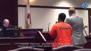 Woman sentenced to 20 months prison for kicking girl.