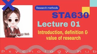 STA630 Research methods short lecture 01 // psychology hub