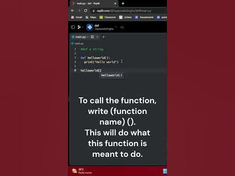 How to define an function in python easily! Strings and variables. # ...