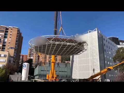 Montaje de Helipuerto de Vall d'Hebron