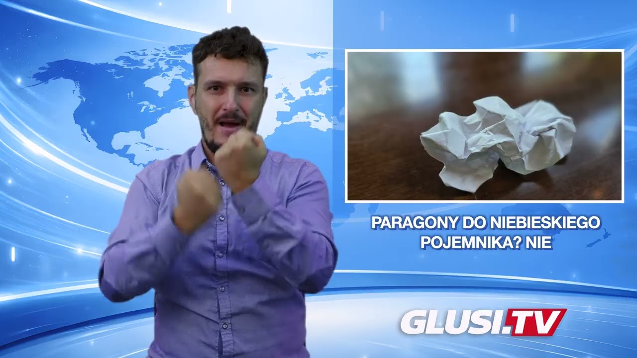 Paragony do niebieskiego pojemnika? Nie
