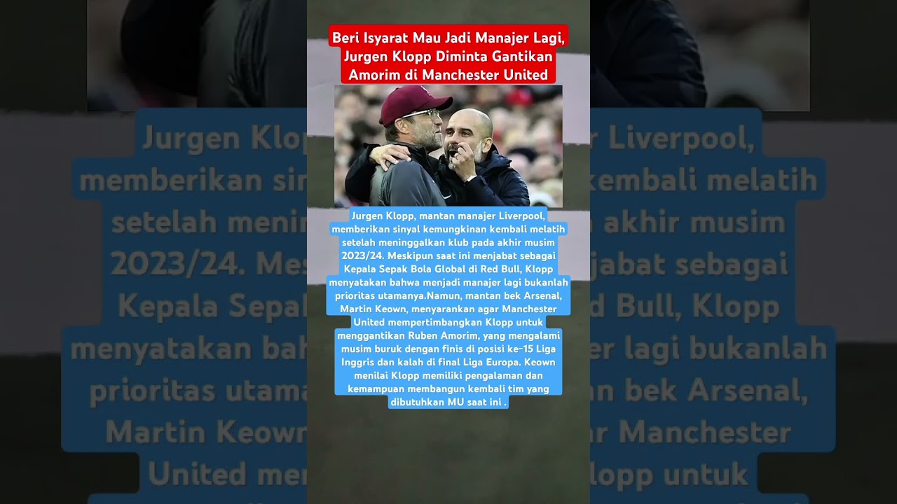 casino my jackpot Jurgen Klopp jadi pelatih MU??? shorts viralvideo viralshort youtubeshorts manchesterunited