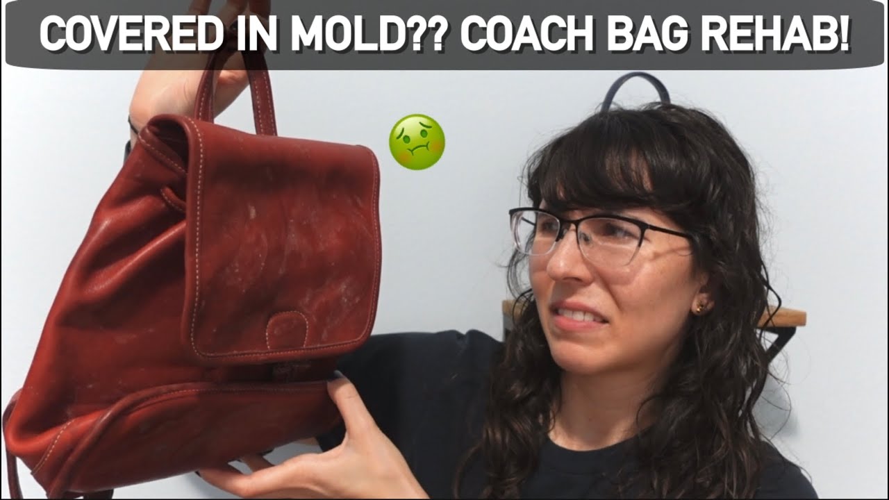 BEFORE & AFTER HANDBAG REHAB! VINTAGE COACH BAG IT WAS COVERED