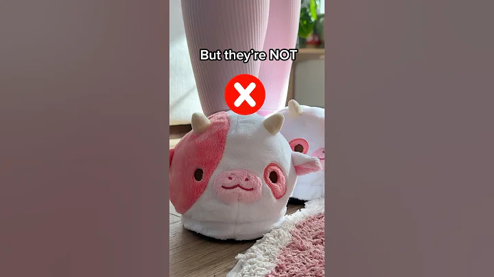 These slippers are SUPER unique 😱   #slippers #cows #kawaii #plushies #giftsforher #christmasgifts