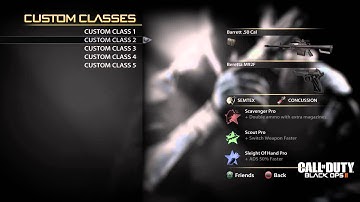 Black Ops 2 Multiplayer Gameplay | Character Customizing | Create A Class Menu
