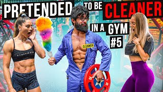 Crazy Cleaner Shocks Girls In A Gym Prank #5 | Aesthetics In Public