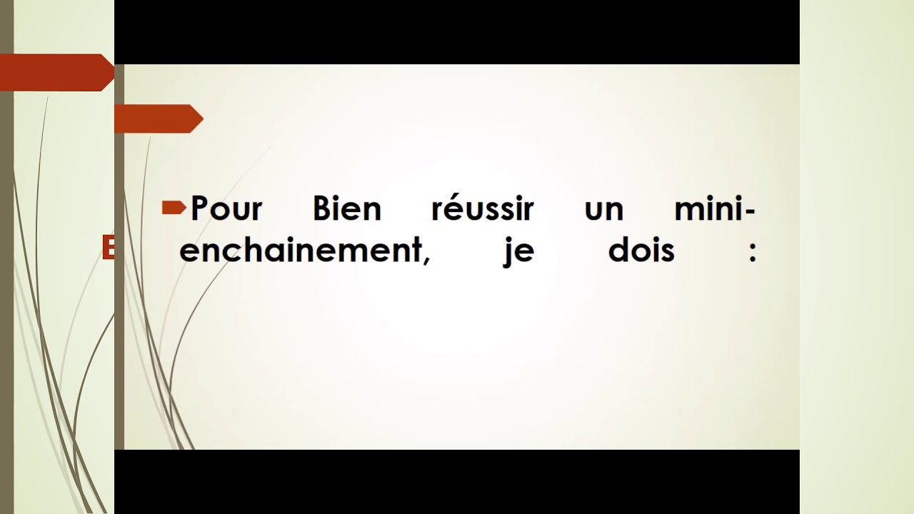 quelques consignes pour bien réussir un mini-enchaînement