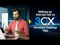 Making An Internal Call On The 3CX Windows Desktop App