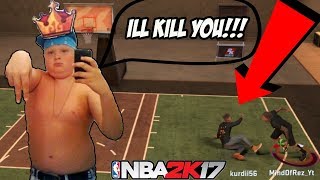 1v1 LOSER RESETS REP!! AGAINST INTERNET THUG LITTLE KID! DEATH THREATS IN NBA 2K17! I MADE HIM CRY😭