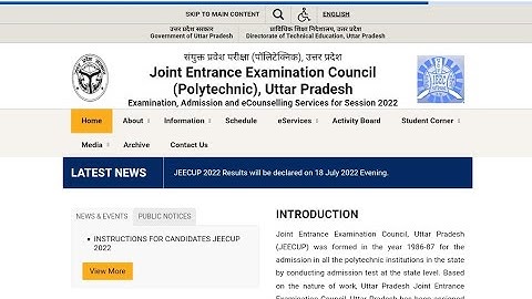 JEECUP Entrance Exam Result 2022 I Jeecup polytechnic Result 2022
