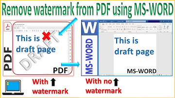 Remove watermark from PDF using MS-Word document | Tech Knowledge Tutor