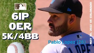 Pablo López (26) | May 30, 2022 | MLB highlights