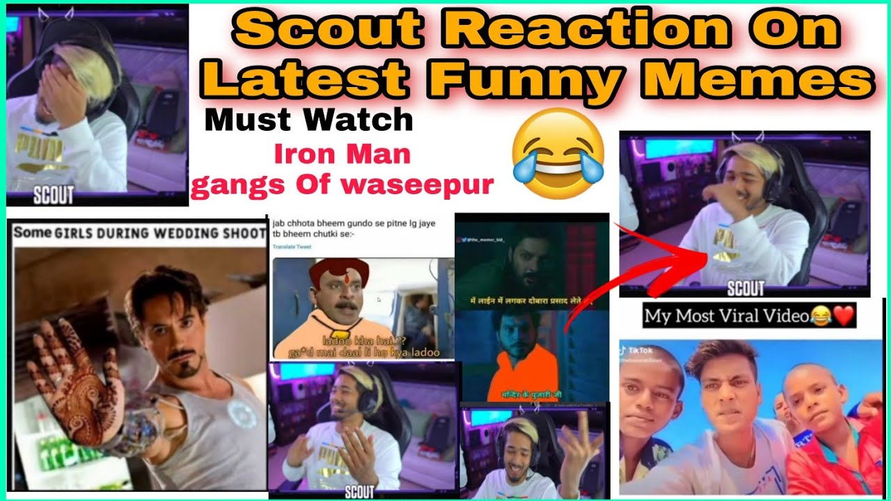 Scout Live Reaction on Funny🤣 Memes 2020 | Scout React to iron man memes gangs of wassepur 
