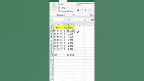 Internal Rate of Return (IRR) - XIRR Excel | Cash flows with dates