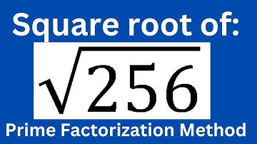 Square root of 256 l Prime Factorization Method
