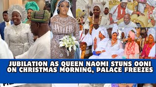 Jubilation As Queen Naomi Stuns Ooni On Christmas Morning Palace Freezes
