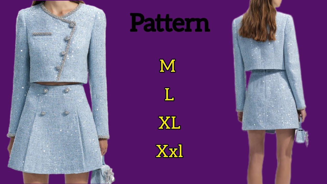 Elegant Coat and Skirt Design Tutorial | Step-by-step Pattern Making