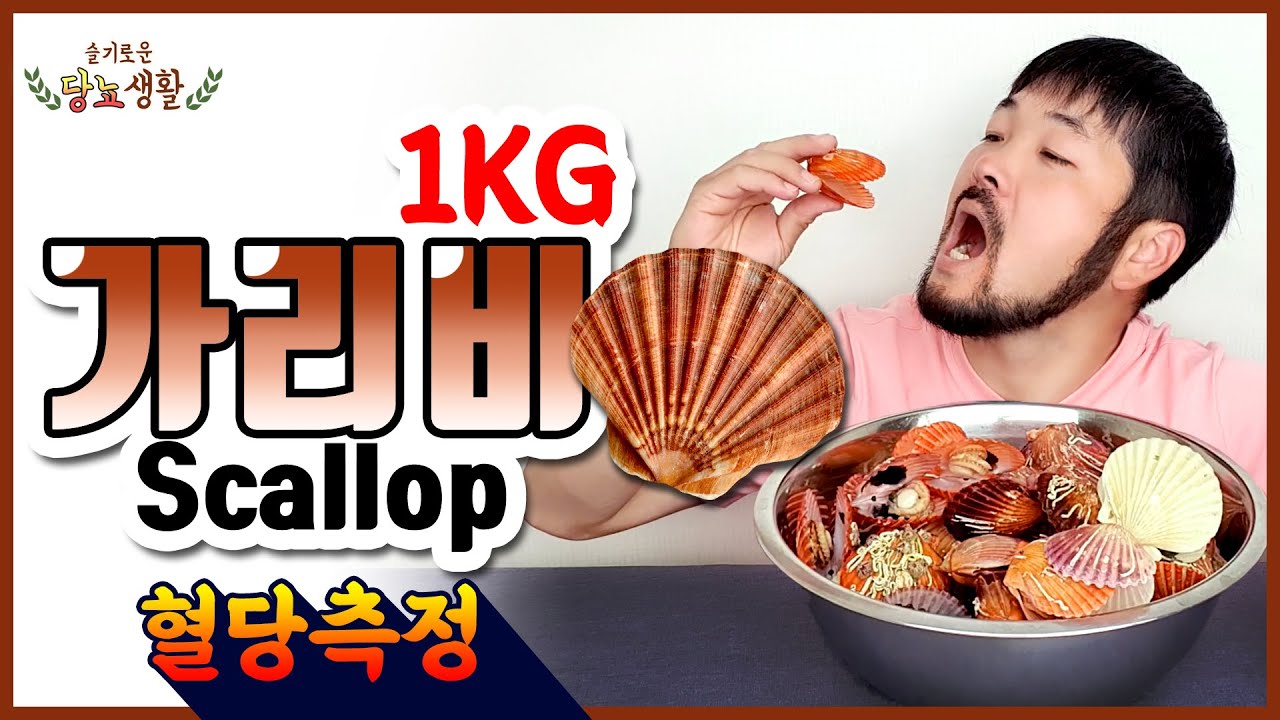 조개는 혈당 안오른다며? 제철 '가리비 1KG' 삶아먹기 15분 혈당측정 (Scallop blood glucose