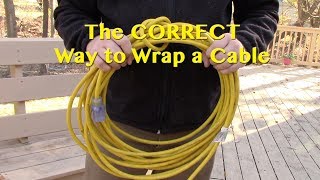 How to over under wrap an extension cord.  No more knots or tangles!