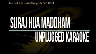 Suraj Hua Maddham | K3G | Unplugged Karaoke