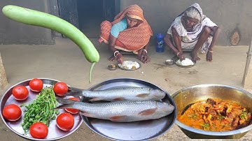 rural people life mrigal FISH CURRY Cooking and bottle ground recipe|village life style