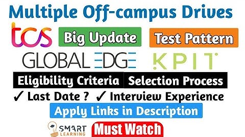 TCS , KPIT , Global Edge offcampus Hiring 2021 | Latest Exam Pattern | Recruitment Process 2021