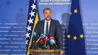 Obraćanje predstavnika Trojke i HDZ-a nakon sastanak državne koalicije