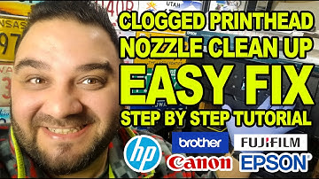 CLEANING Clogged Printhead Nozzles on Inkjet Printers- Step by Step Process - Epson HP Canon Brother