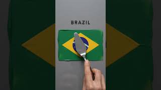 🇧🇷 What Color Does Brazil’s Flag Become 🤯🎨 #shorts  #asmr  #colormixing #colors #brazil