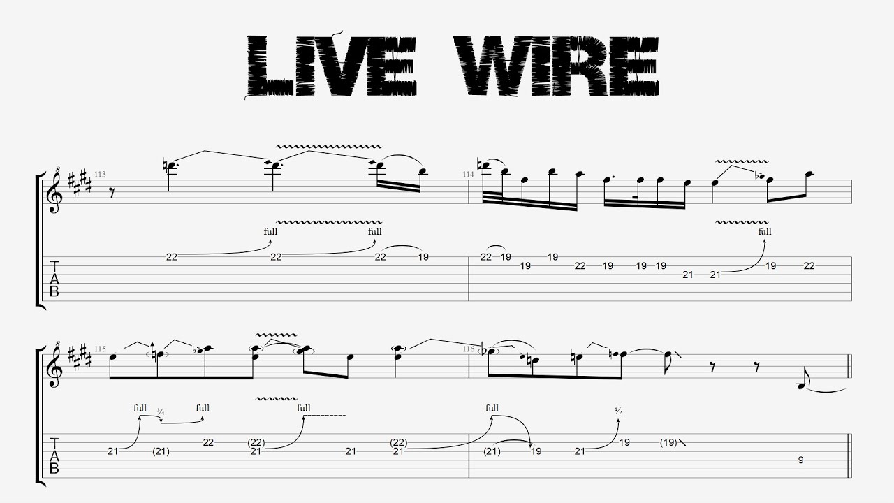 AC/DC - LIVE WIRE - Guitar Solo + Outro Tutorial (Tab + Sheet