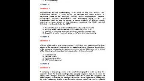 SY0-401 Exam Questions